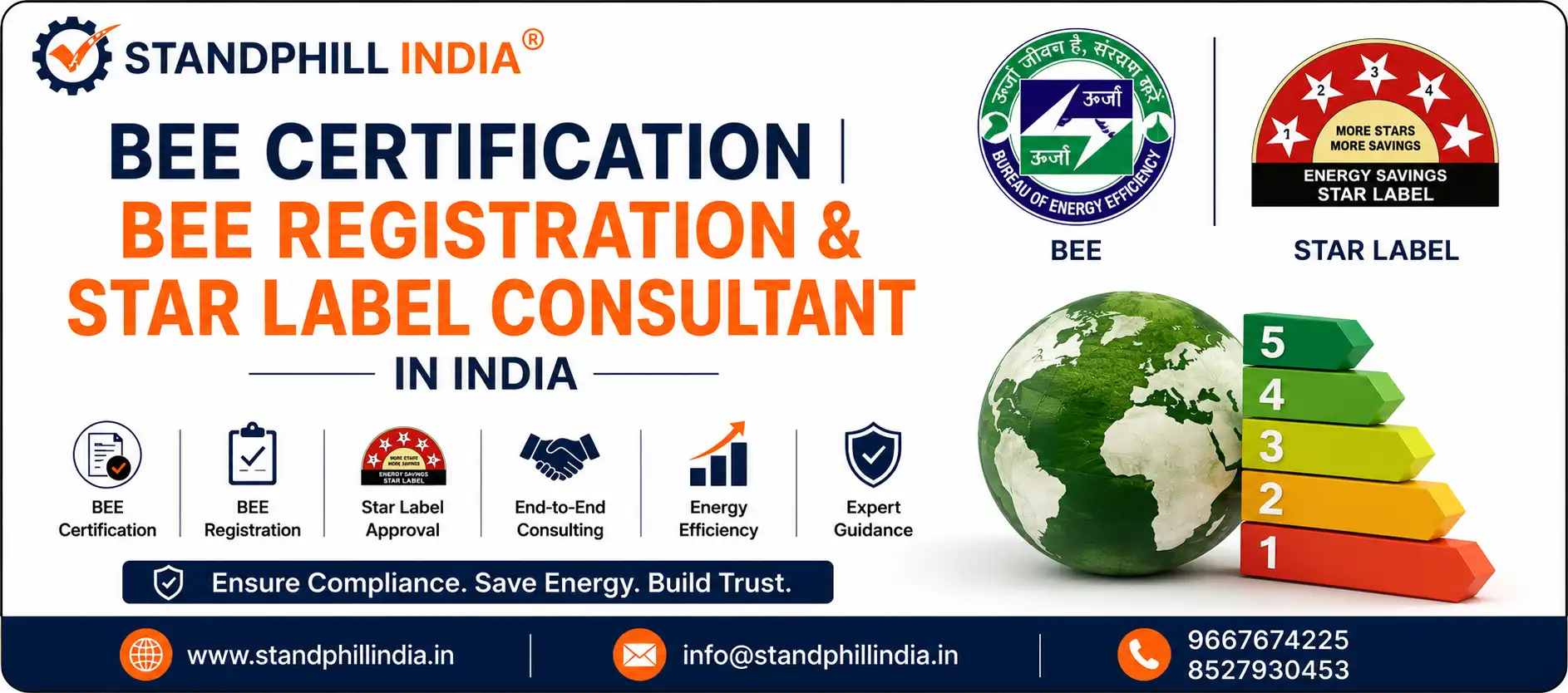 BEE Certification - Bureau of Energy Efficiency Star Label Registration Consultant in India - Standphill India