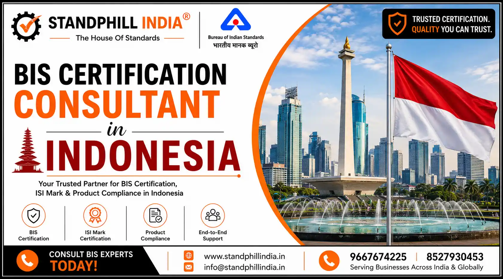 BIS Certification Consultant in Indonesia – Standphill India