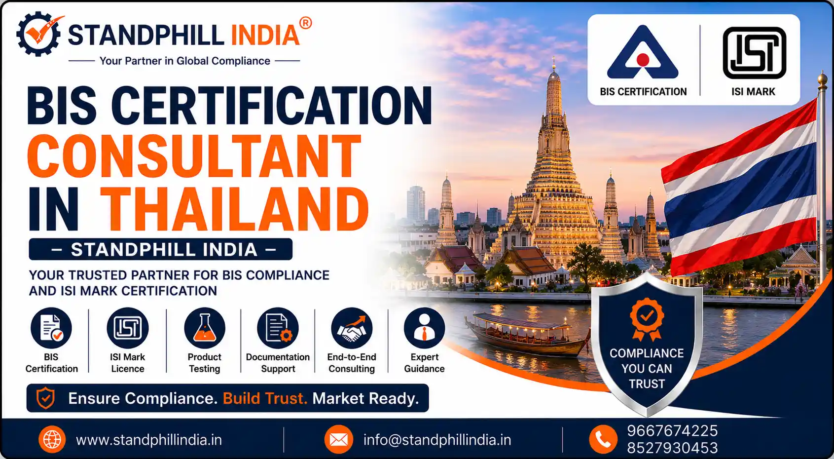 BIS Certification Consultant in Thailand – Standphill India