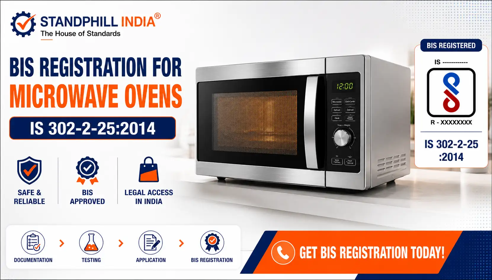 BIS Registration for Microwave Ovens under IS 302 Part 2 Section 25 2014 in India