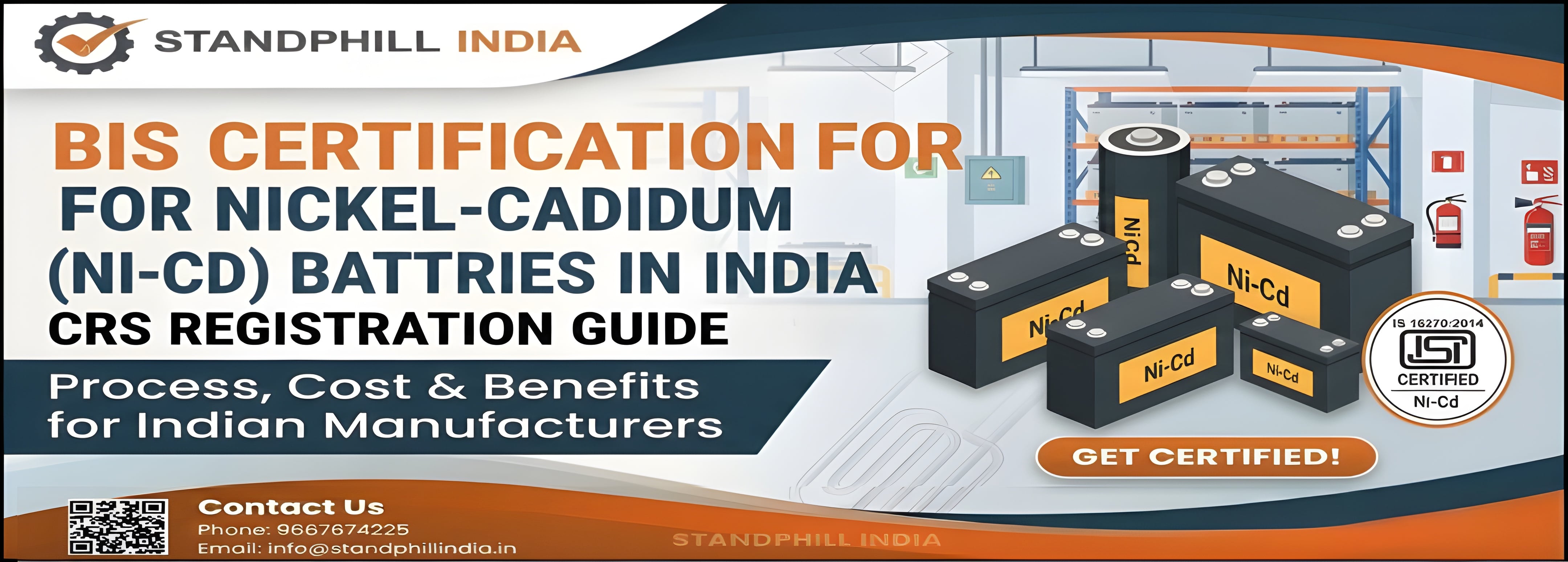 BIS Certification for Nickel-Cadmium Batteries - Standphill India
