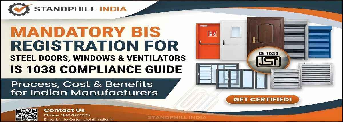 BIS Certification for Steel Doors, Windows & Ventilators - IS 1038