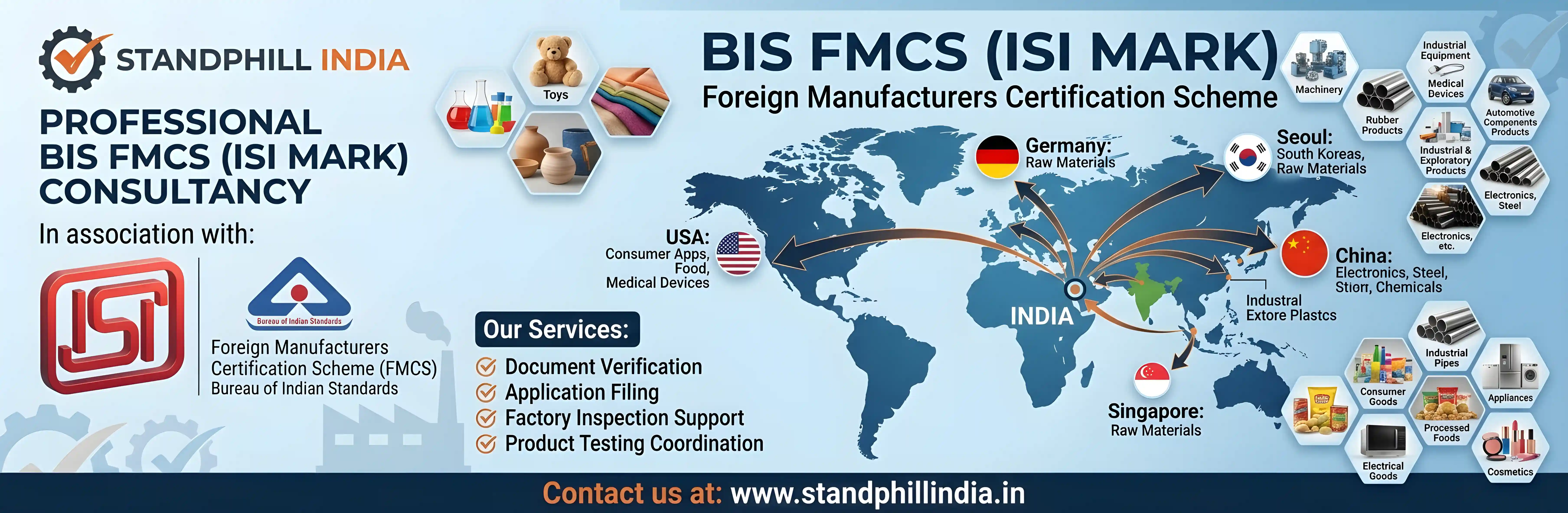 BIS FMCS Certification for Foreign Manufacturers - Standphill India