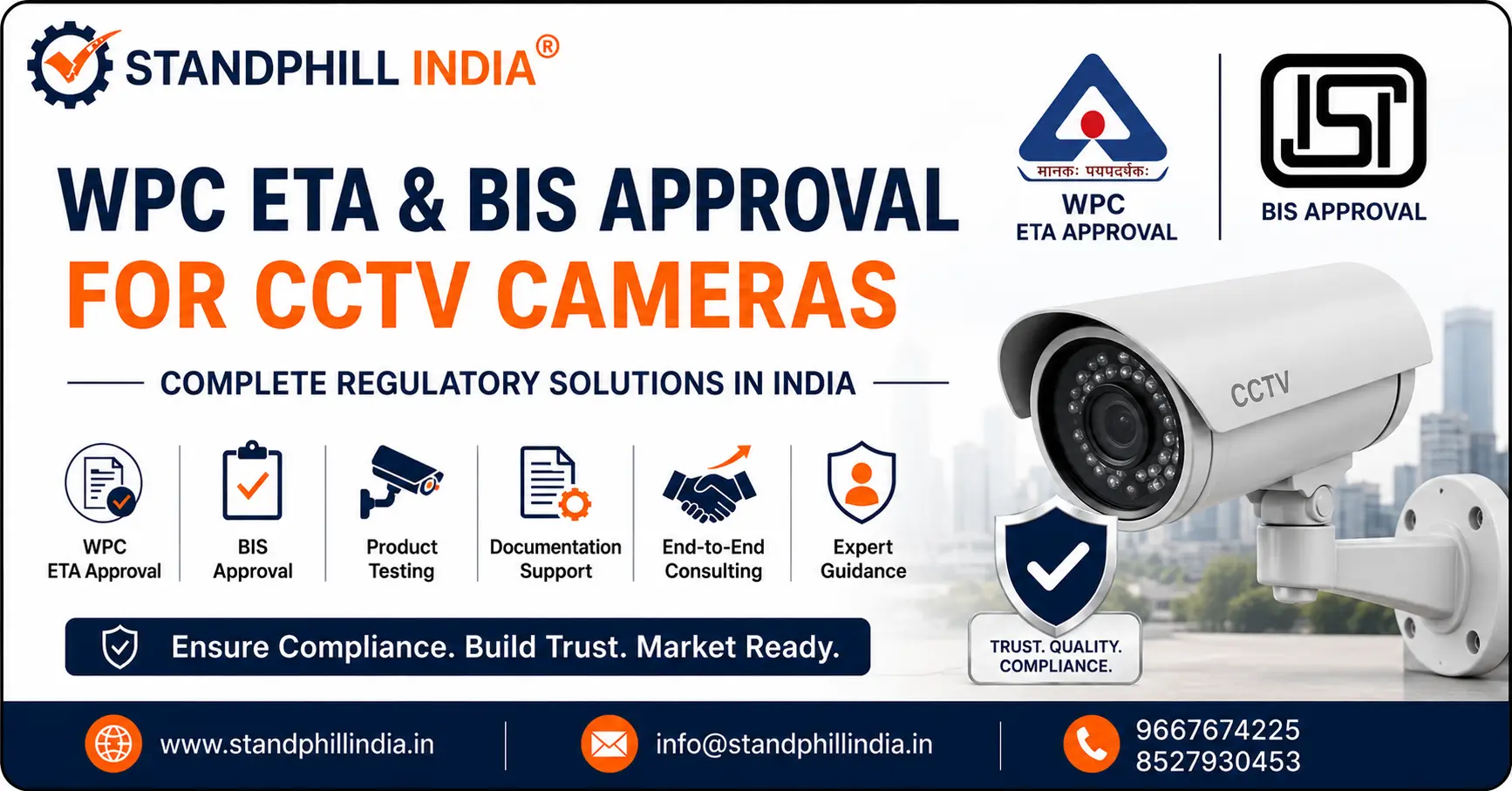 WPC ETA Approval for CCTV Cameras in India - WPC ETA Approval Consultant - Standphill India