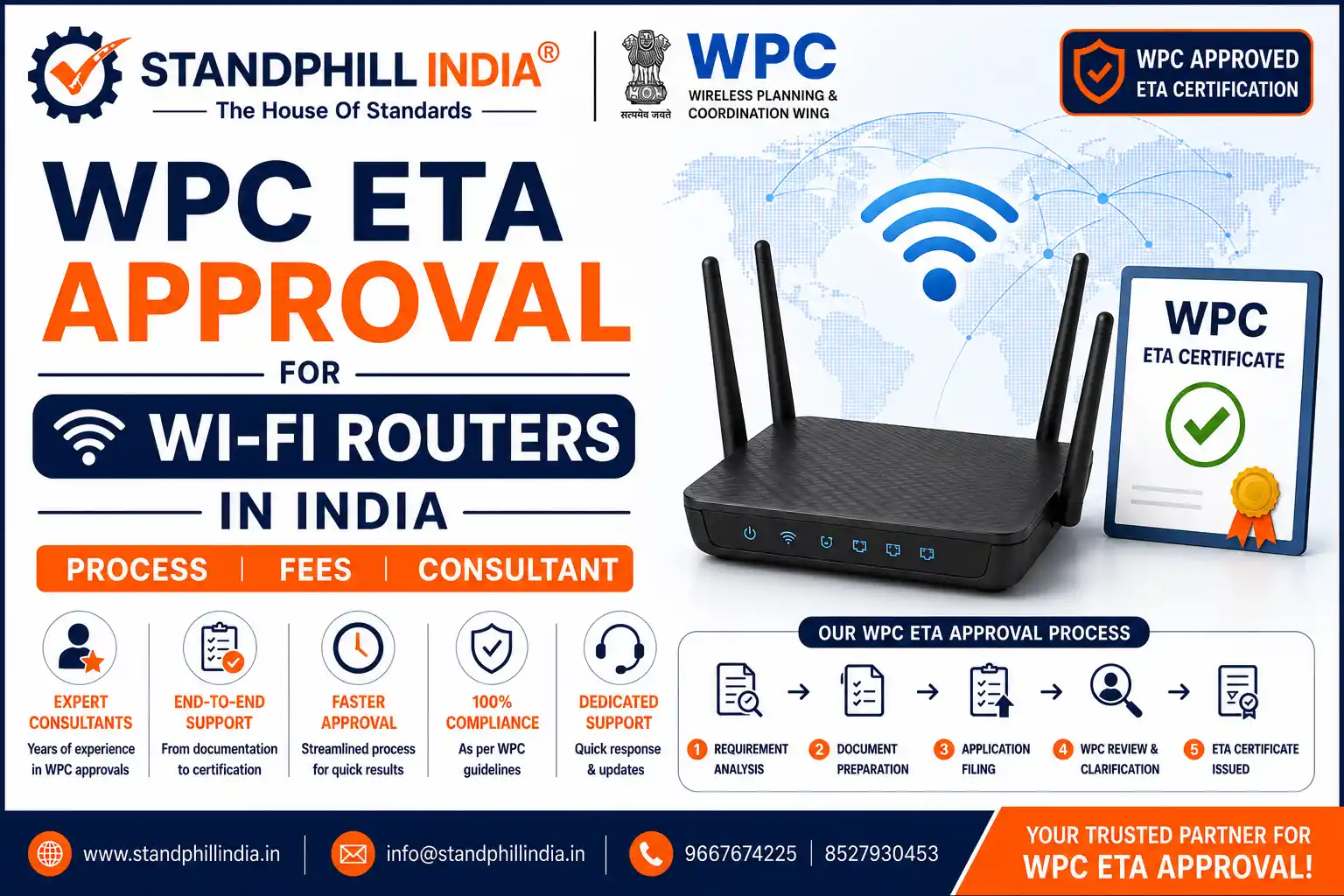 WPC ETA Approval for Wi-Fi Routers in India - WPC ETA Approval Consultant - Standphill India