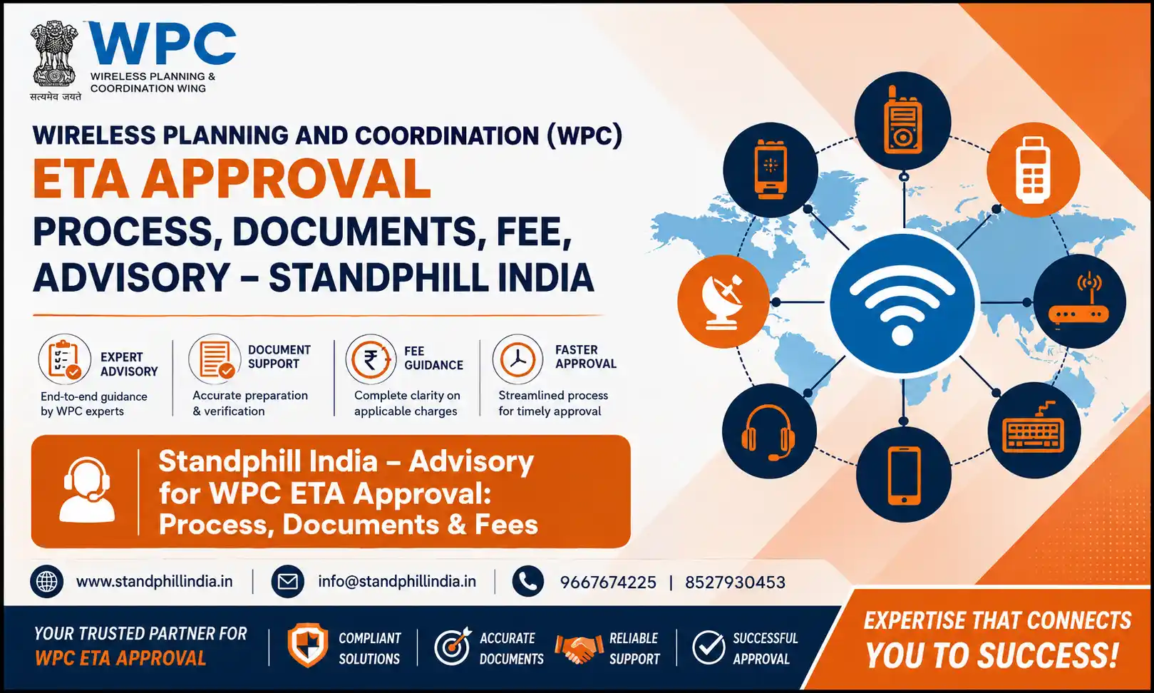 WPC ETA Certification in India - WPC Approval Process, Fees, Documents & Validity - Standphill India